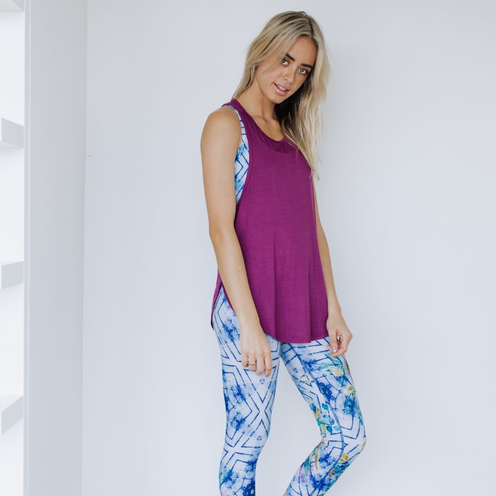 Racer back yoga tank Organic bamboo Jiva